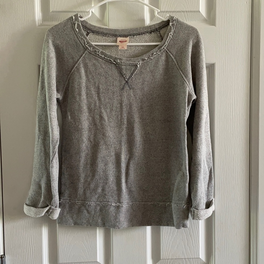 Destructed and frayed comfy Mossimo sweatshirt